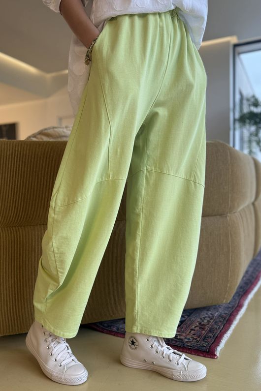 Lagen Classic Barrel Pant Lime ~